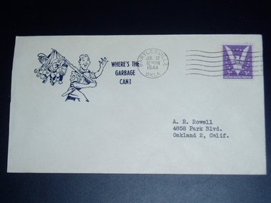World War II Patriotic Cover, A. L. Barnes Catchet, "Where's the Garbage Can?"