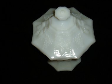 Milk Glass Covered Candy, Colony Harvest