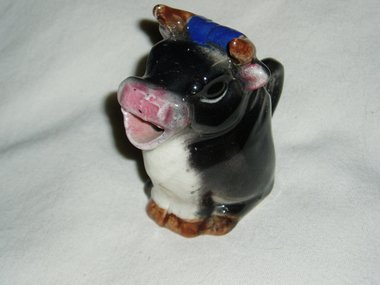 Creamer, Porcelain Bull, Japan