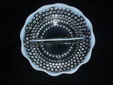 Moonstone Divided Dish,Anchor Hocking, 1940's